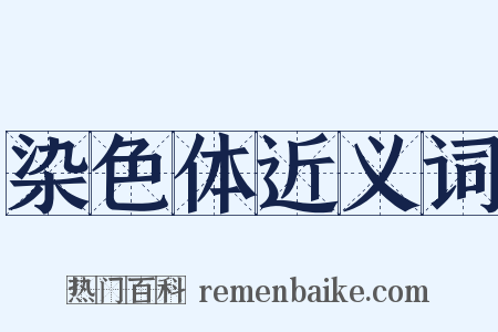 染色体近义词是什么意思的图片